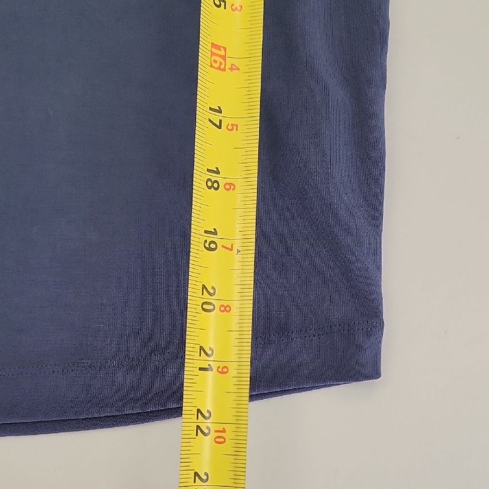 Soft Surroundings Drape Neck Long Sleeve Tee Blue Size S - Picture 10 of 13